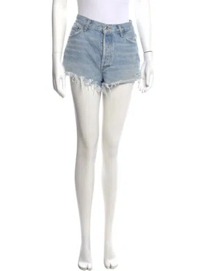 Pre-owned Agolde Mini Shorts In Blue