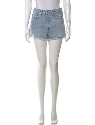 Pre-owned Agolde Mini Shorts In Blue
