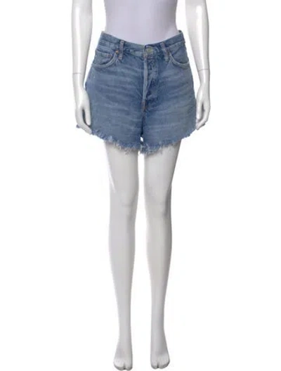 Pre-owned Agolde Mini Shorts In Blue