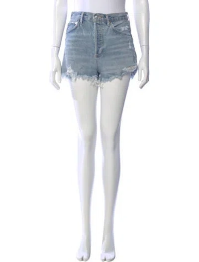 Pre-owned Agolde Mini Shorts In Blue