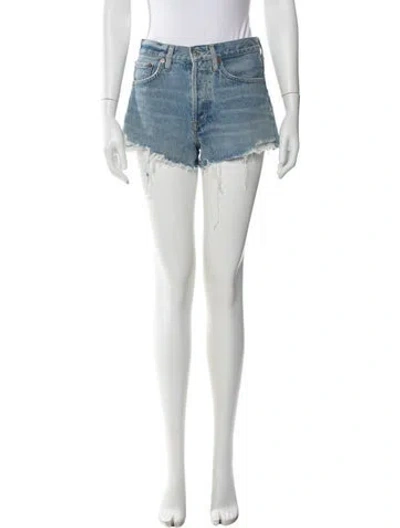 Pre-owned Agolde Mini Shorts In Blue