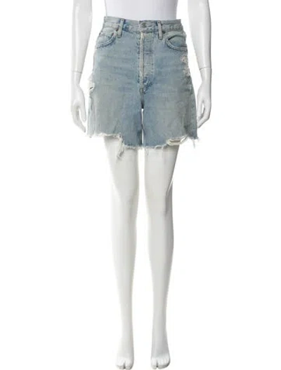 Pre-owned Agolde Mini Shorts In Blue