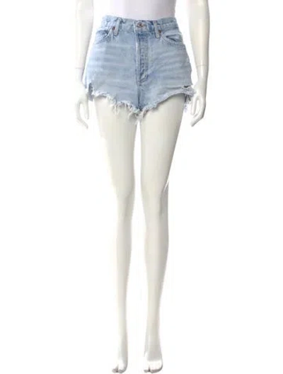 Pre-owned Agolde Mini Shorts In Blue