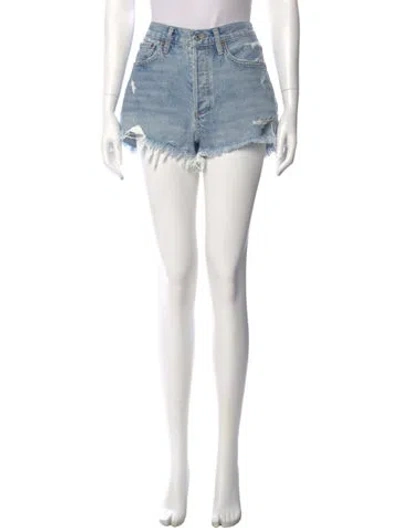 Pre-owned Agolde Mini Shorts In Blue