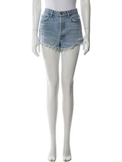 Pre-owned Agolde Mini Shorts In Blue