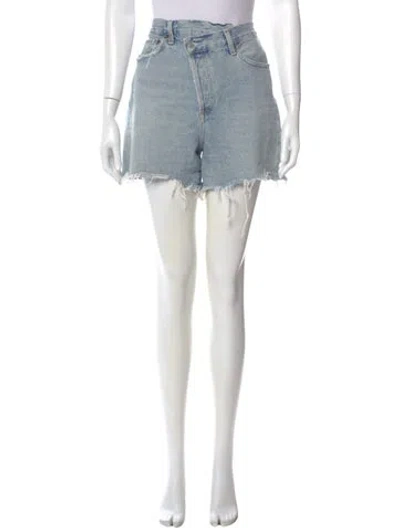 Pre-owned Agolde Mini Shorts In Blue
