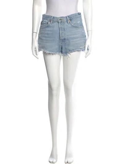 Pre-owned Agolde Mini Shorts In Blue