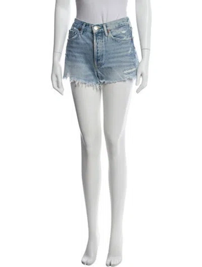 Pre-owned Agolde Mini Shorts In Blue