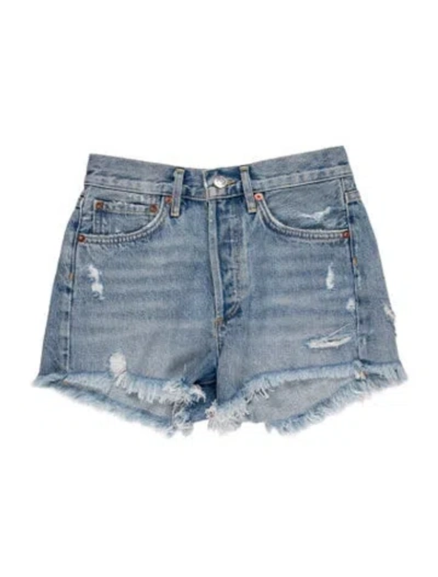 Pre-owned Agolde Mini Shorts In Blue