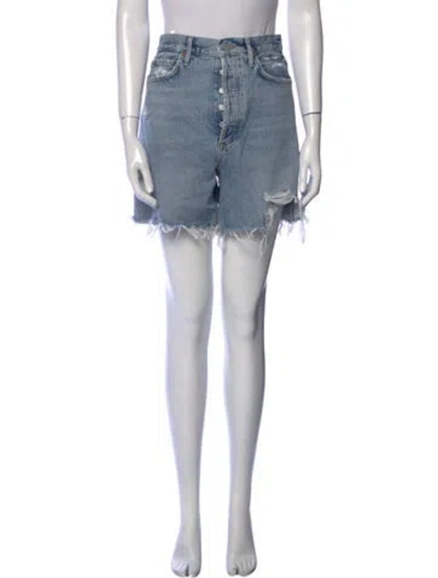 Pre-owned Agolde Mini Shorts In Blue