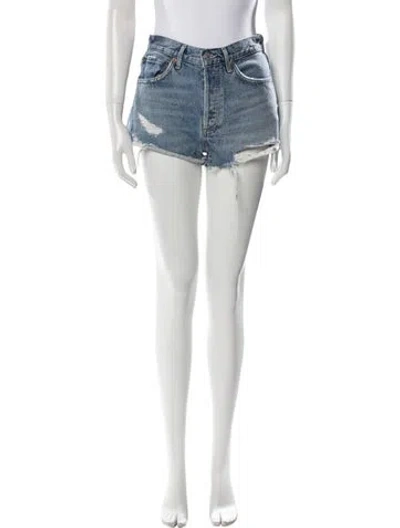 Pre-owned Agolde Mini Shorts In Blue