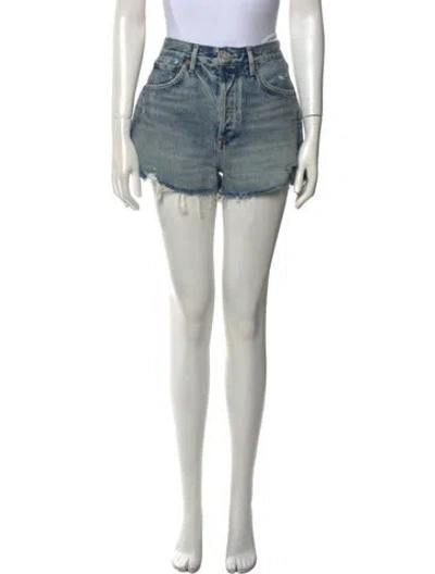 Pre-owned Agolde Mini Shorts In Blue