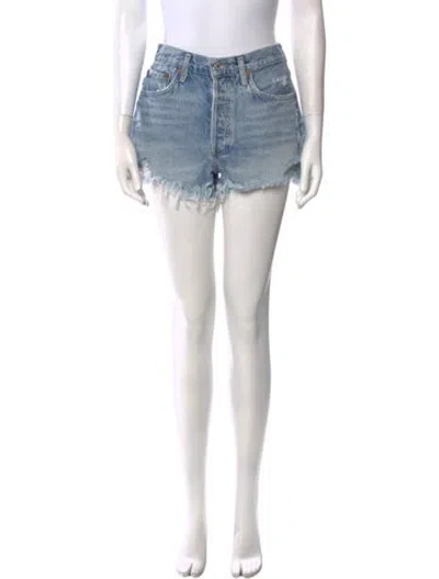Pre-owned Agolde Mini Shorts In Blue