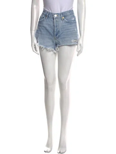Pre-owned Agolde Mini Shorts In Blue