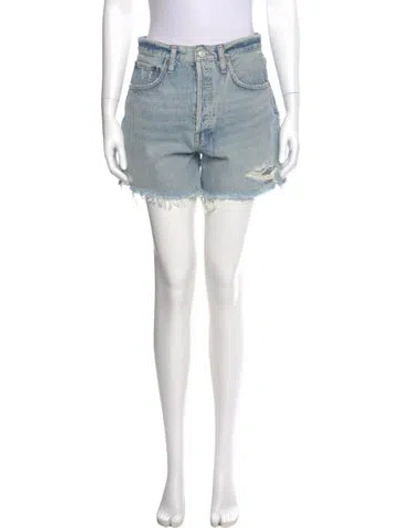 Pre-owned Agolde Mini Shorts In Blue