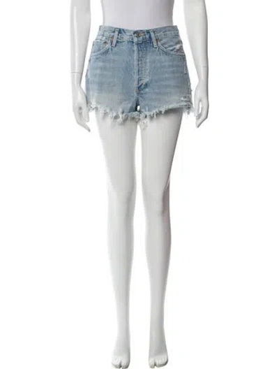 Pre-owned Agolde Mini Shorts In Blue