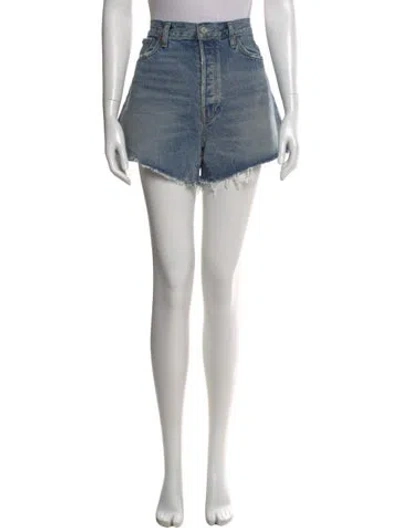 Pre-owned Agolde Mini Shorts In Blue