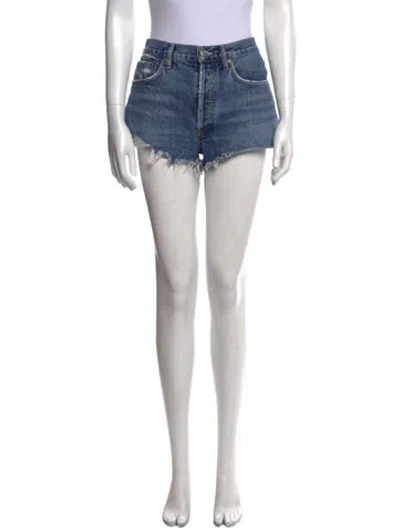 Pre-owned Agolde Mini Shorts In Blue