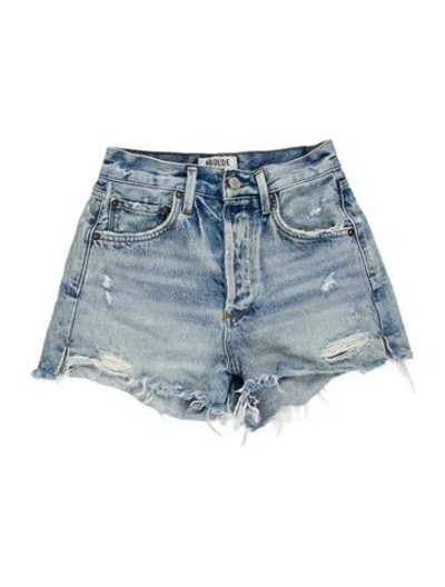 Pre-owned Agolde Mini Shorts In Blue
