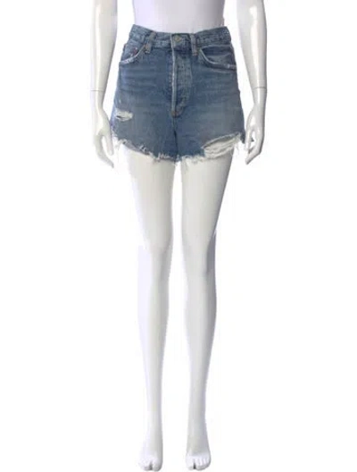 Pre-owned Agolde Mini Shorts In Blue