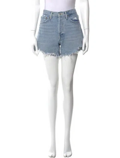Pre-owned Agolde Mini Shorts In Blue