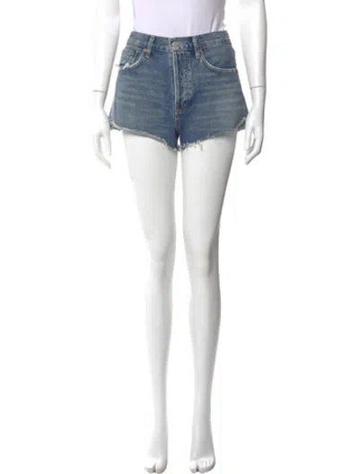 Pre-owned Agolde Mini Shorts In Blue