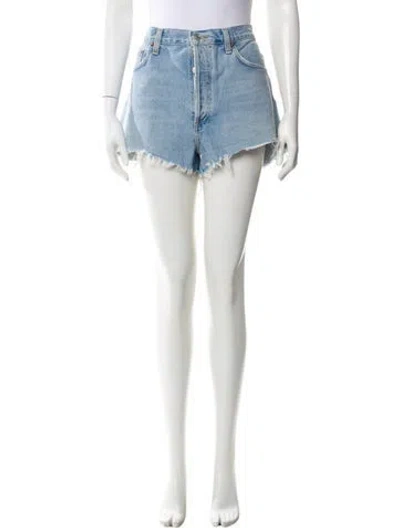 Pre-owned Agolde Mini Shorts In Blue