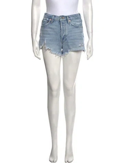 Pre-owned Agolde Mini Shorts In Blue
