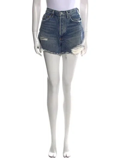 Pre-owned Agolde Mini Shorts In Blue
