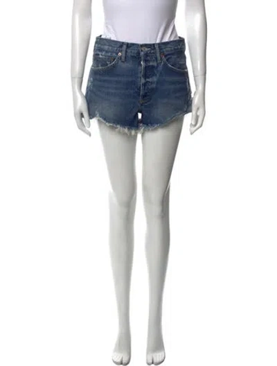 Pre-owned Agolde Mini Shorts In Blue