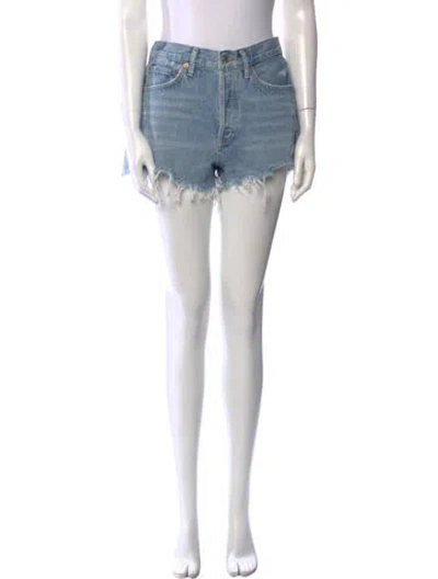 Pre-owned Agolde Mini Shorts In Blue