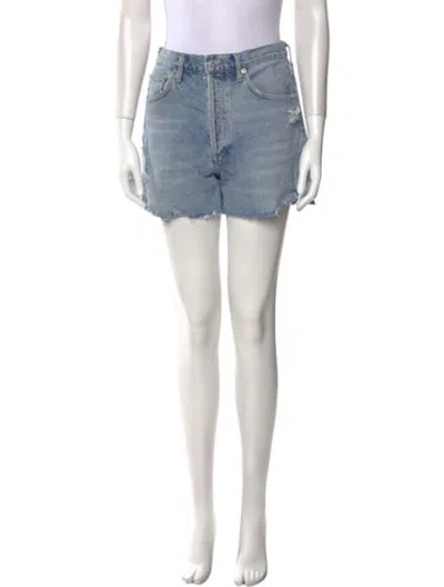 Pre-owned Agolde Mini Shorts In Blue