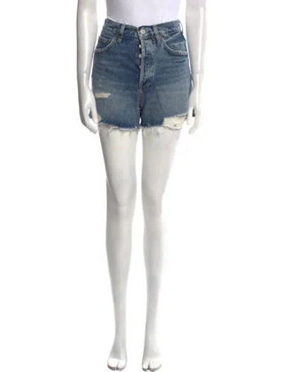 Pre-owned Agolde Mini Shorts In Blue