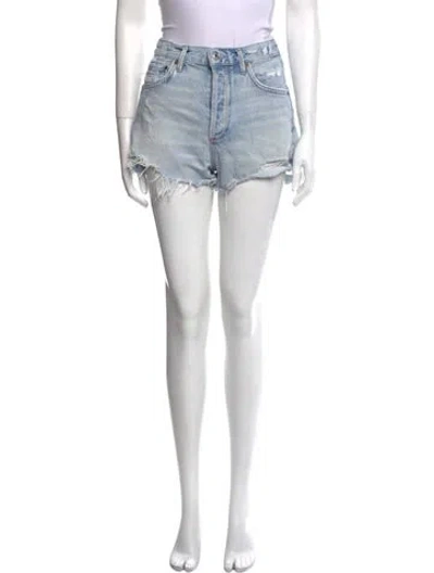 Pre-owned Agolde Mini Shorts In Blue