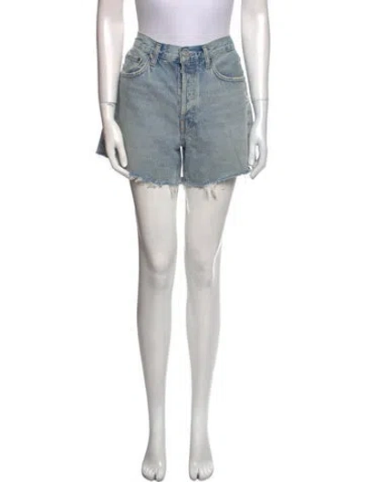 Pre-owned Agolde Mini Shorts In Blue