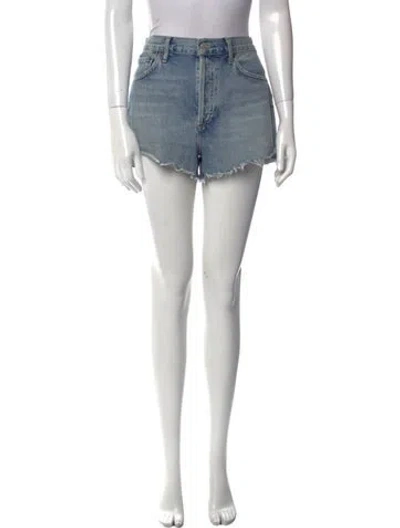 Pre-owned Agolde Mini Shorts In Blue