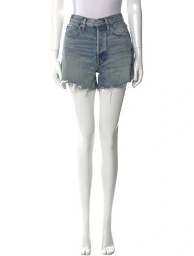 Pre-owned Agolde Mini Shorts In Blue