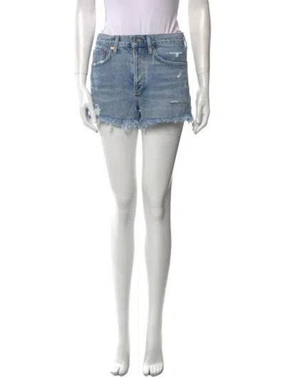 Pre-owned Agolde Mini Shorts In Blue