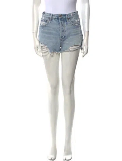 Pre-owned Agolde Mini Shorts In Blue