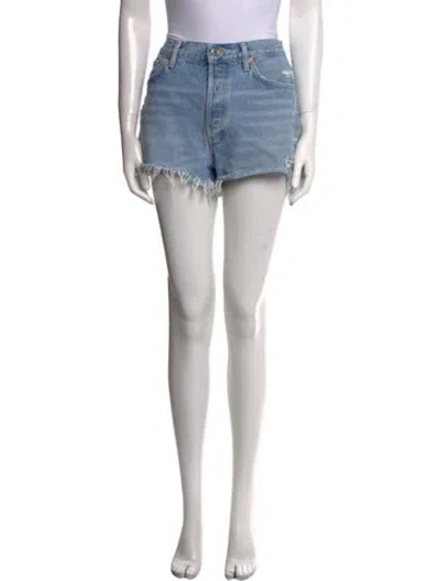 Pre-owned Agolde Mini Shorts In Blue
