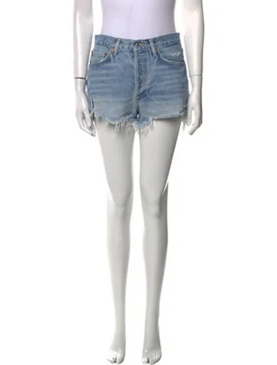 Pre-owned Agolde Mini Shorts In Blue