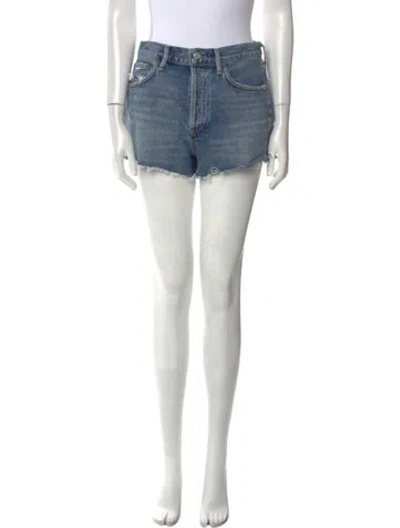 Pre-owned Agolde Mini Shorts In Blue