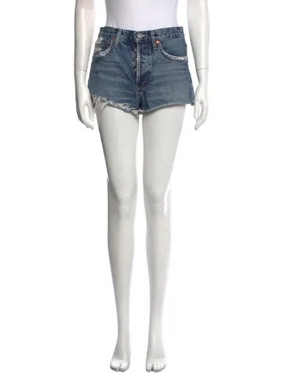 Pre-owned Agolde Mini Shorts In Blue