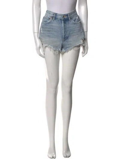 Pre-owned Agolde Mini Shorts In Blue