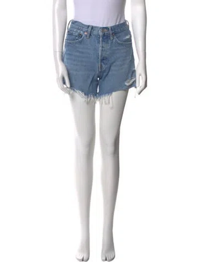 Pre-owned Agolde Mini Shorts In Blue