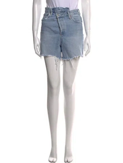 Pre-owned Agolde Mini Shorts In Blue