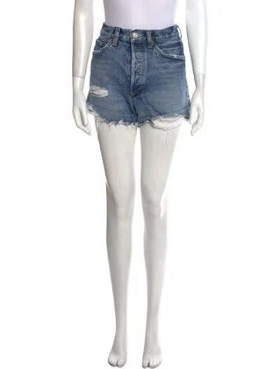 Pre-owned Agolde Mini Shorts In Blue