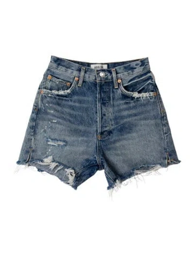 Pre-owned Agolde Mini Shorts In Blue