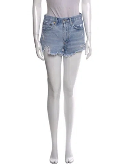 Pre-owned Agolde Mini Shorts In Blue