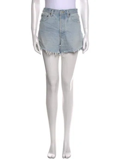 Pre-owned Agolde Mini Shorts In Blue